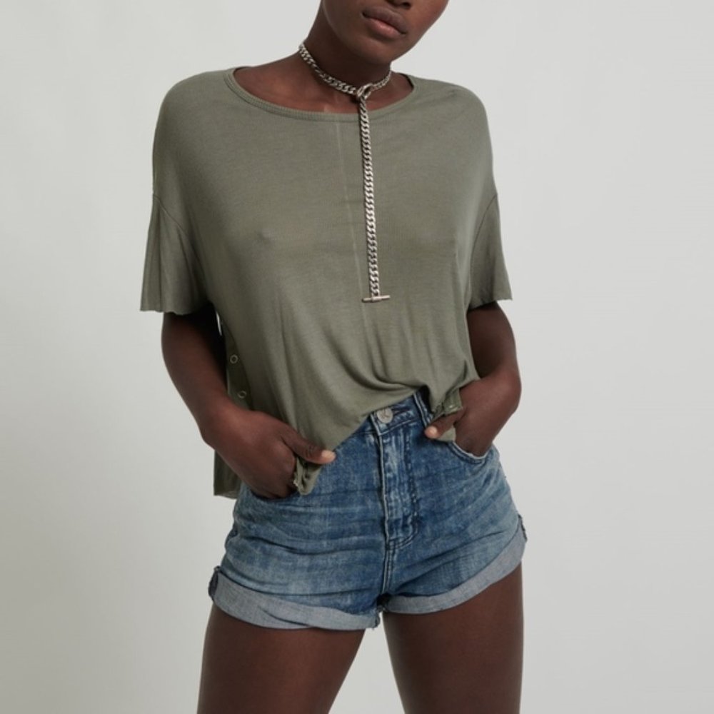 NWT One Teaspoon Blue Society Bandit Denim Shorts